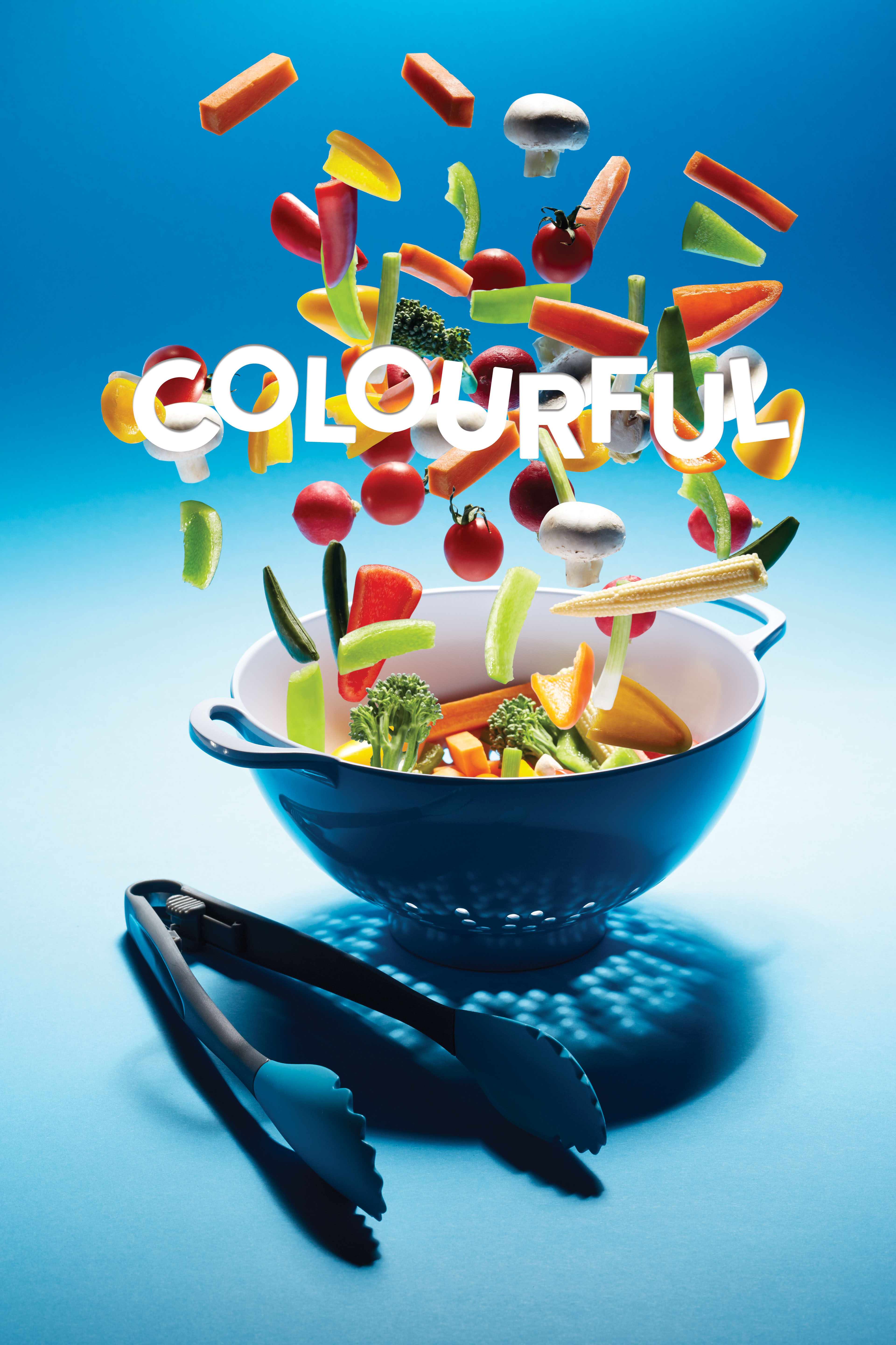 Vegetables and colander